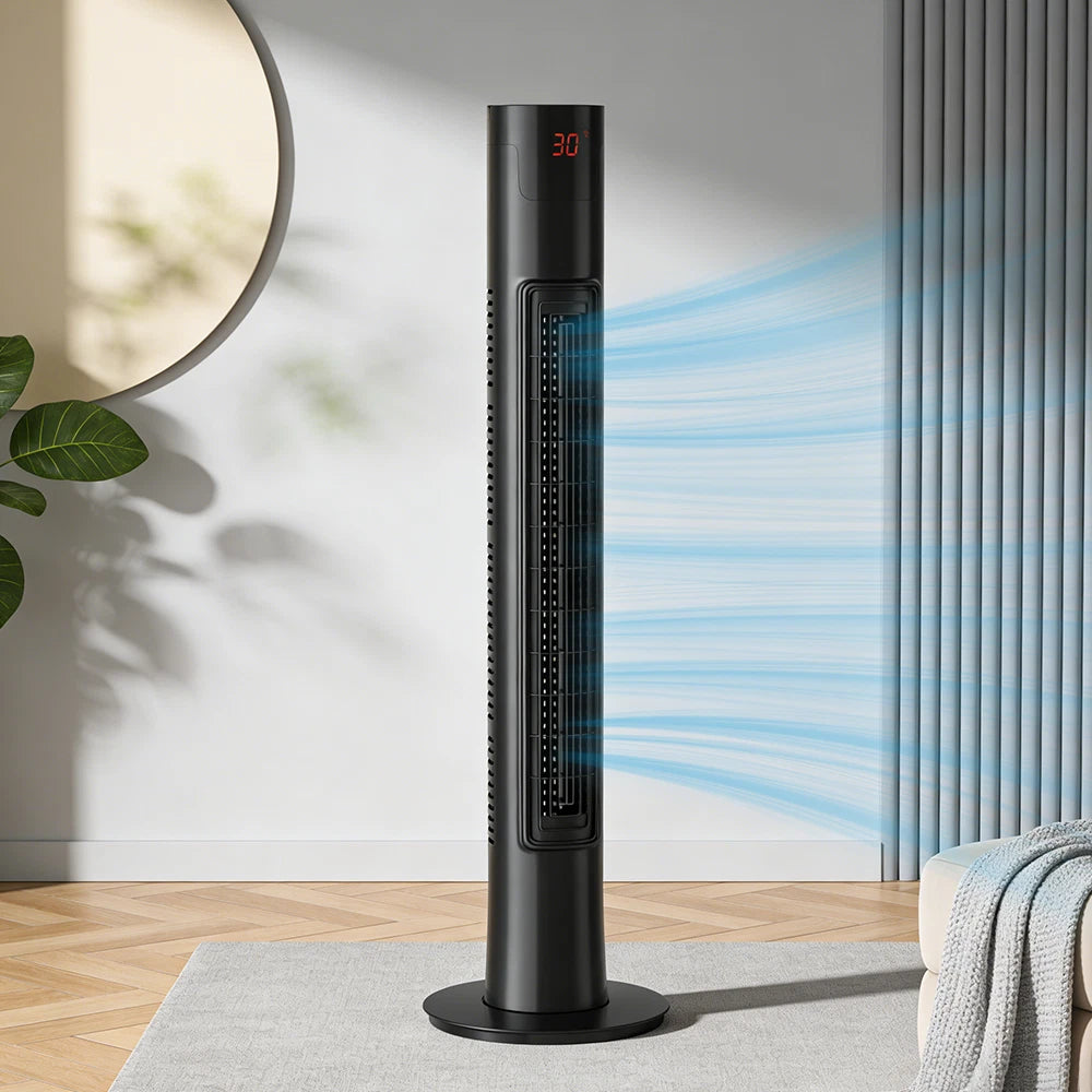 32" TOWER FAN INCH AIR COOLING FREE STANDING TOWER FAN 3 SPEED OSCILLATING QUIET