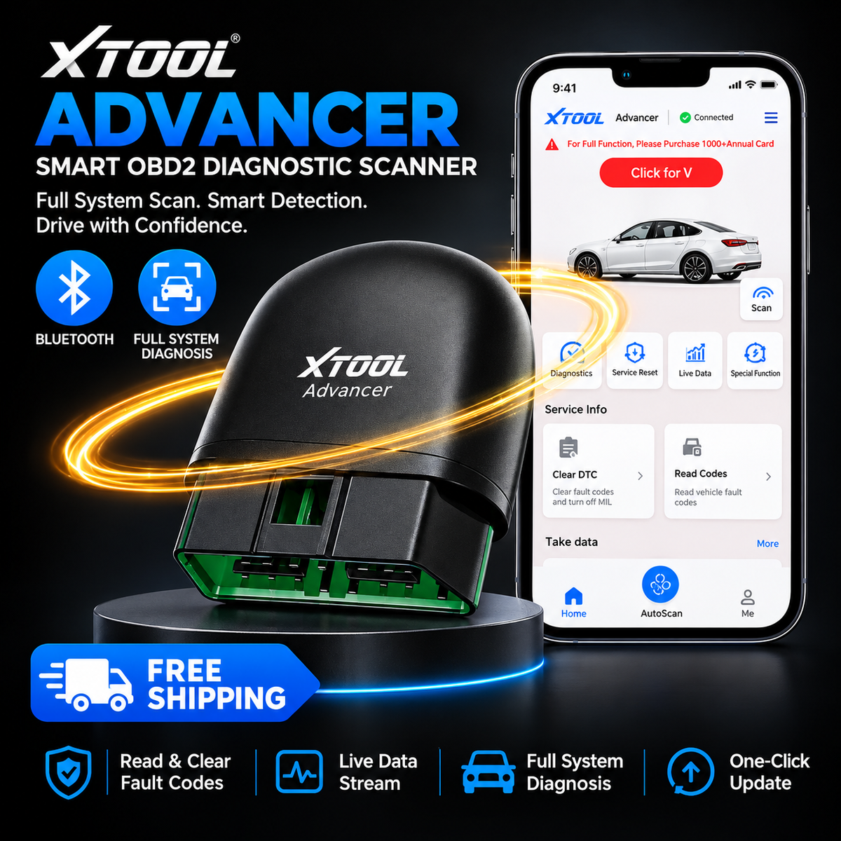 2026 NEW!XTOOL AD20 Pro Wireless BT OBD2 Scanner Code Reader Car Diagnostic Tool