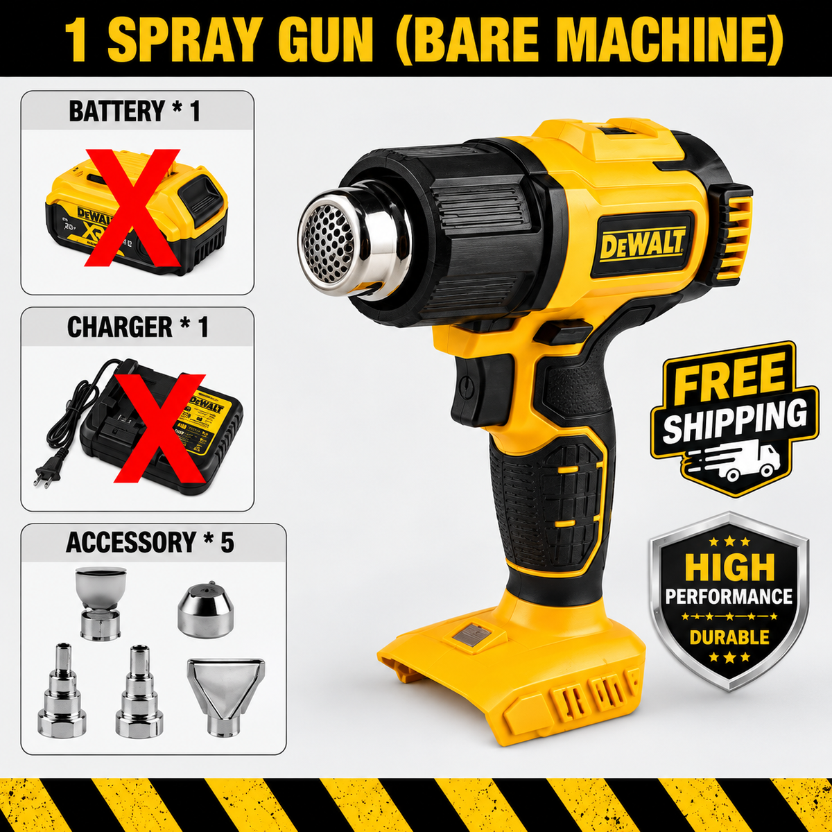 DEWALT Cordless Heat Gun Hot Air Blower Thermal Tool Shrink Wrap Free Shipping