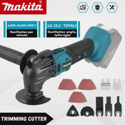Makita 18V Brushless Quick-Release Oscillating Multi-Tool & Electric Trimmer UK