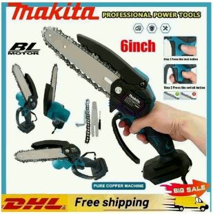 Makita 6 Inch Chain Saw Electric Saw Handheld Portable Wood Logging Chainsaw Gar
