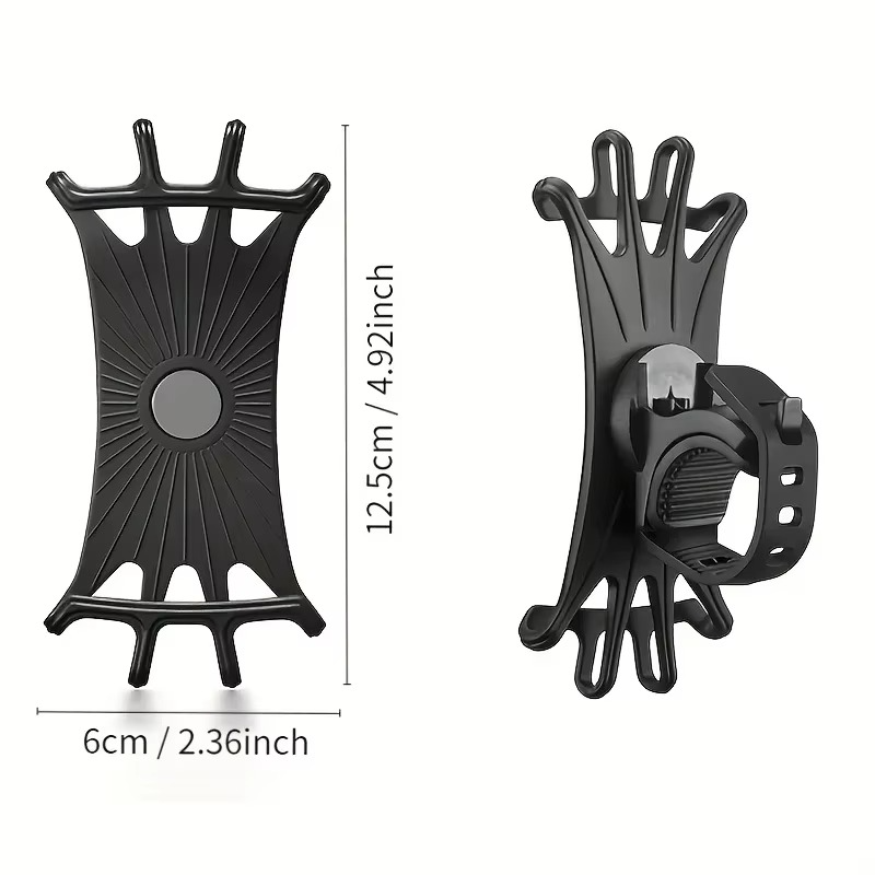 360 Rotatable Mobile Phone Bicycle Motorcycle Holder Bike Safe Bracket Silicone Support Silicone Pull Type For All Phone Stand