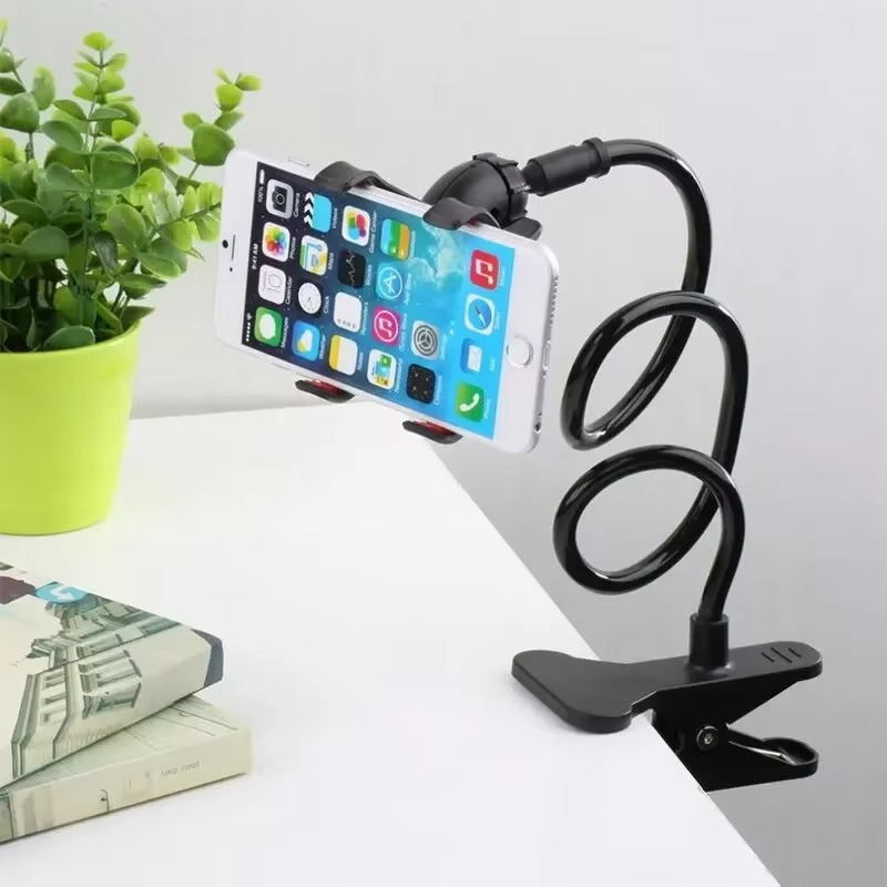 70cm 360 Clip Mobile Phone Holder Stand Portable Flexible Lazy Bed Desktop Bracket Smartphones Desk Bed Mount Stand Base Support