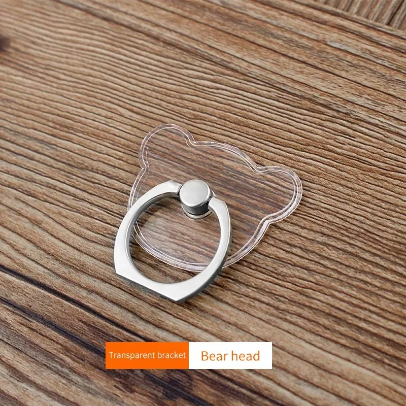 Universal Stent Mobile Phone Holder Stand Finger Ring Magnetic For Cute Cell Smart Phone Transparent Holder for iPhone Samsung