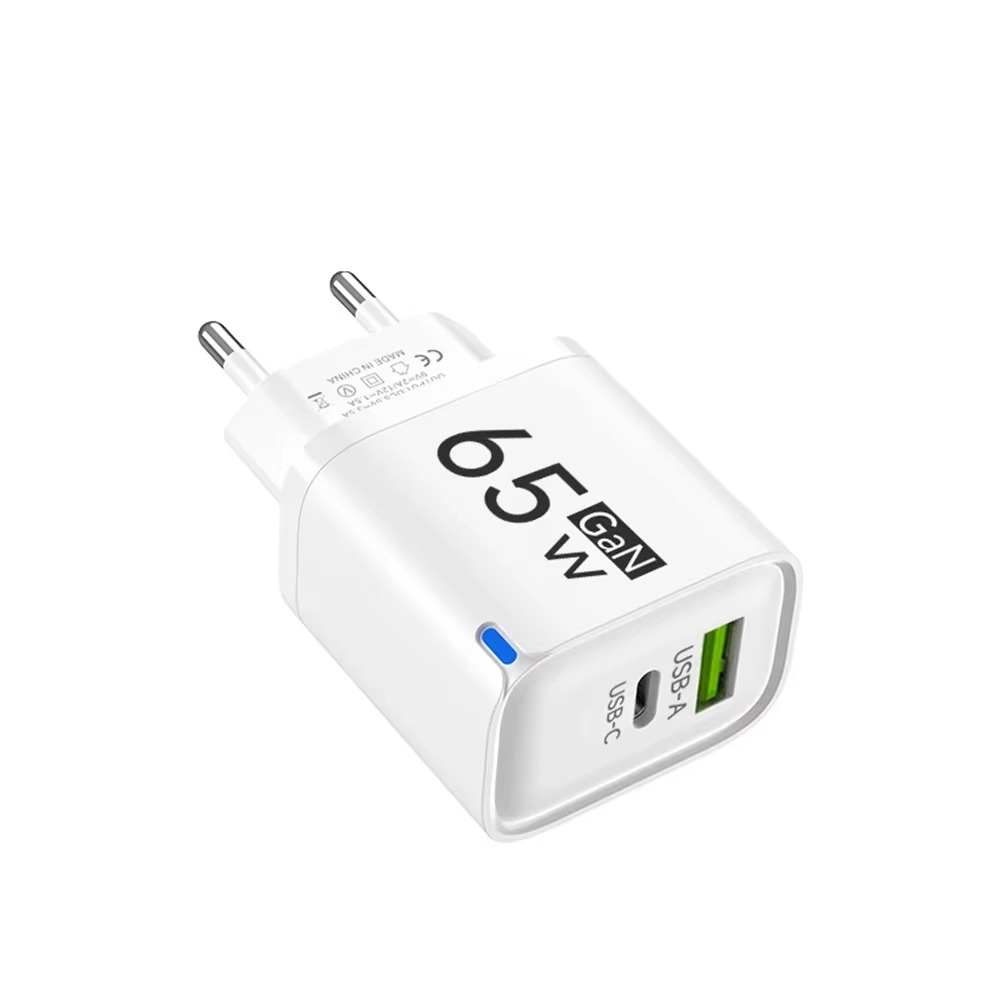 USB 65W GaN Charger PD Quick Charge 3.0 Type C Fast Charging Travel Charger EU/US/UK Adpter For iPhone Samsung Xiaomi For Phone