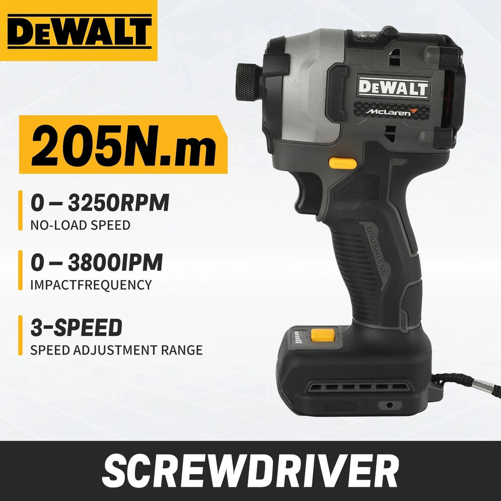 DEWALT McLaren F1 Team Limited Edition DCF85M 18V XR Brushless Impact Driver Electric Cordless Screwdrivers Power Tools