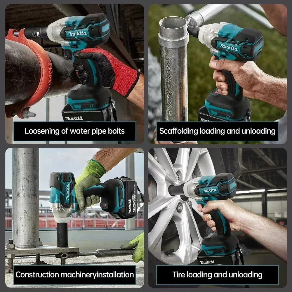 Makita DTW285 Brushless Electric Screwdriver 280N.m 1/2" Socket Rechargeable Drill Driver Compatible with Makita 18V Battery
