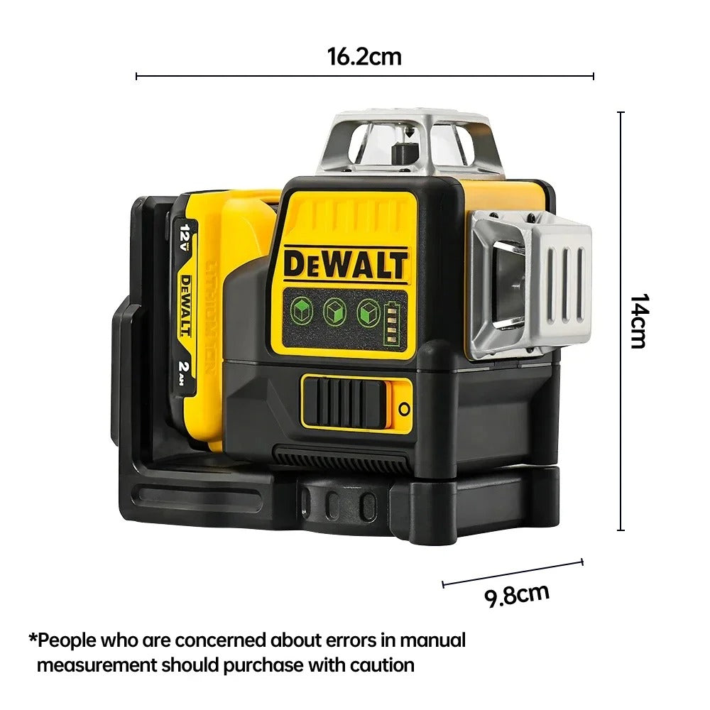 DEWALT DW089LG 12V Laser Level Self Levelling 12 Line 3 Sides*360 Degree Self-Leveling Horizontal And Vertical Cross Line Tools