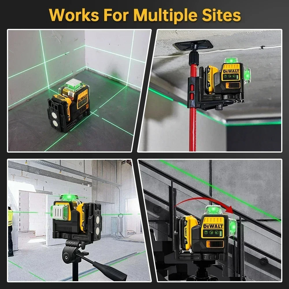 DEWALT DW089LG 12V Laser Level Self Levelling 12 Line 3 Sides*360 Degree Self-Leveling Horizontal And Vertical Cross Line Tools