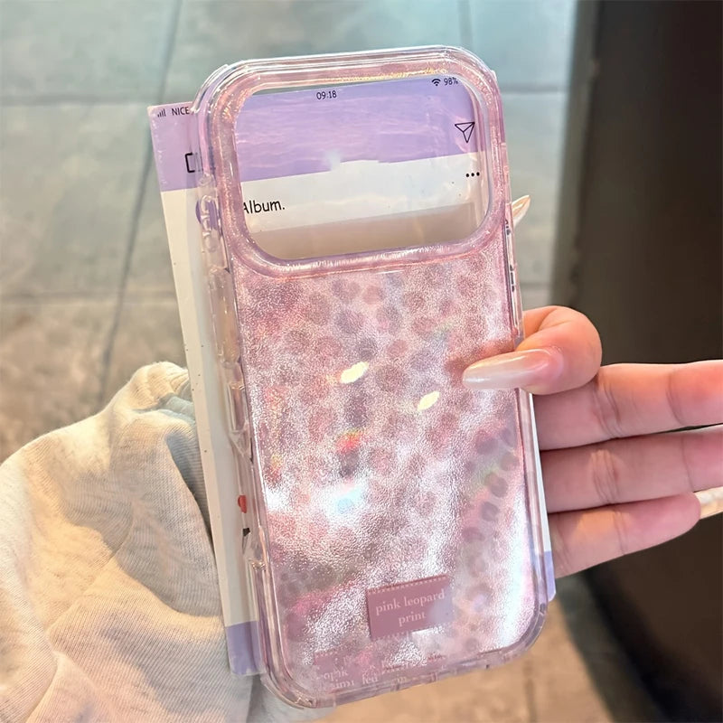 Fashion Pink Leopard Pattern Phone Case Suitable For iPhone 13 14 15 16 17 Pro Promax 2026 New Anti-fall Phone Protective Case 5 sold