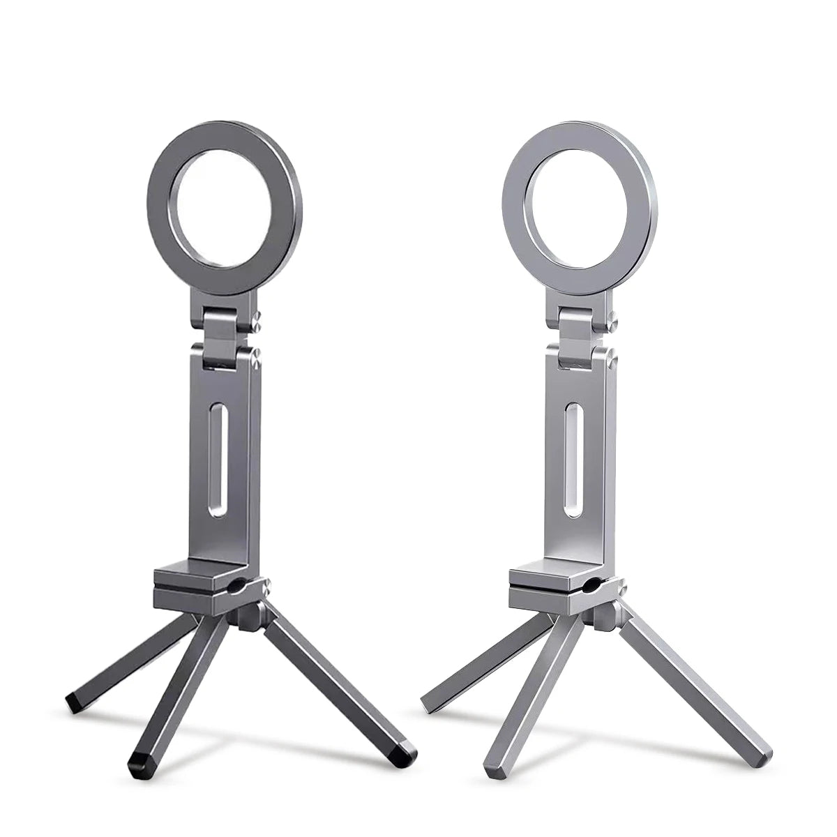 Foldable Magnetic Phone Tripod Holder 360 Rotating Portable Stand For iPhone Samsung Travel Video Shooting Desk Plane Train