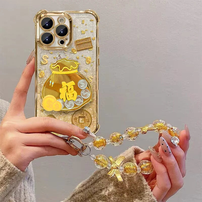 2026 New Year 3D Lucky Bag Phone Case For Samsung Galaxy S22 S21 S20 Plus Ultra FE A57 A37 A05 A06 A05S A54 A24 A23 A52 Cover