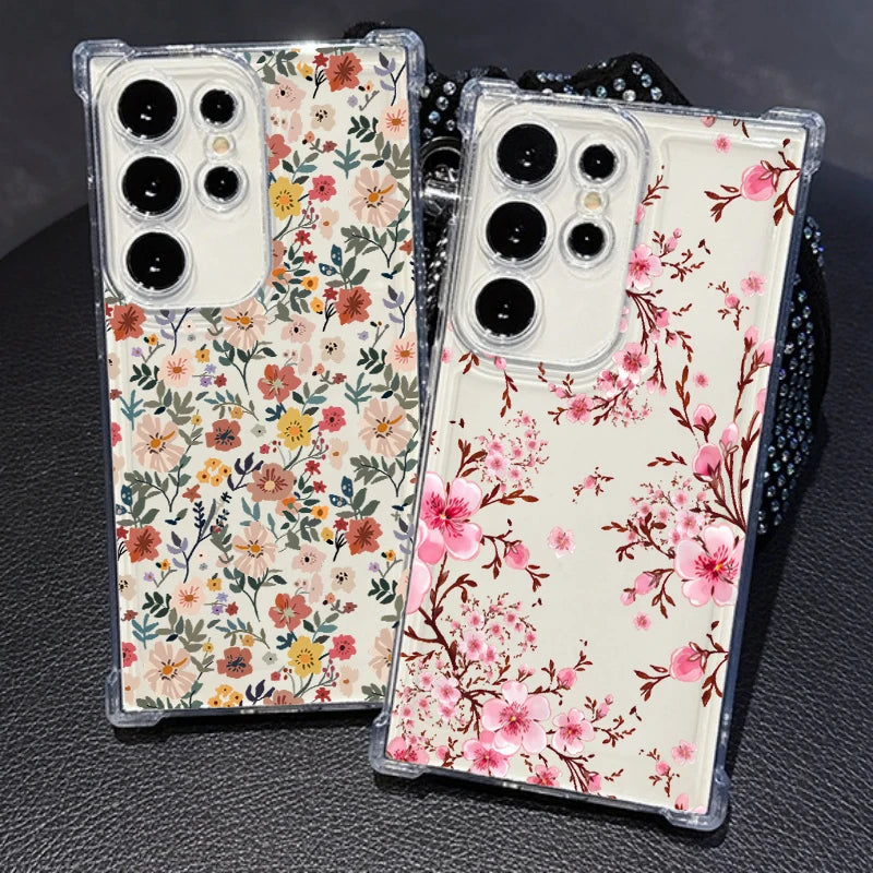 Daisy Flower Phone Cases For Samsung Galaxy S21 Ultra S22 S20 FE Plus Note 20 Ultra A54 A35 A34 A14 A24 A52 A05 A05S A53 A33 A04