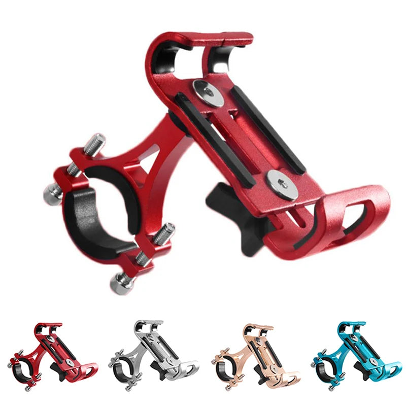 offer Metal Aluminum Alloy Mobile Phone Holder MTB Mountain Bike Phone Stand Shock-proof Fixed Navigation Bracket Cycling Accessories