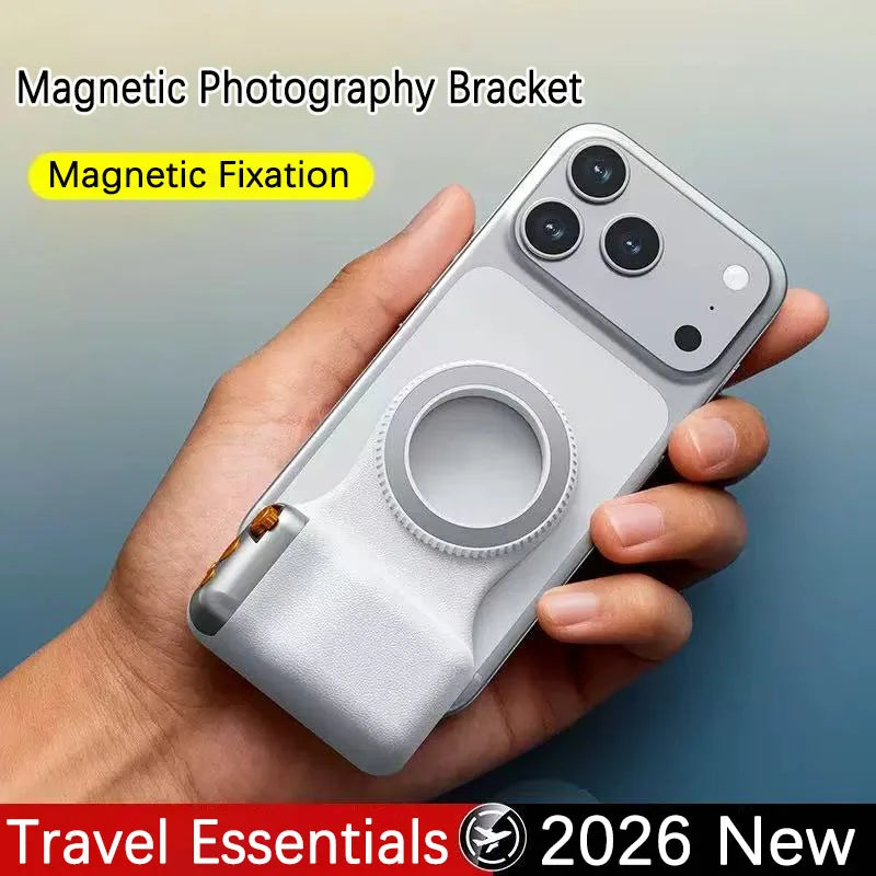 2026 New Magnetic Camera Grip with Remote Shutter Fill Light Remote Control Handle Universal for iPhone Androids Phones