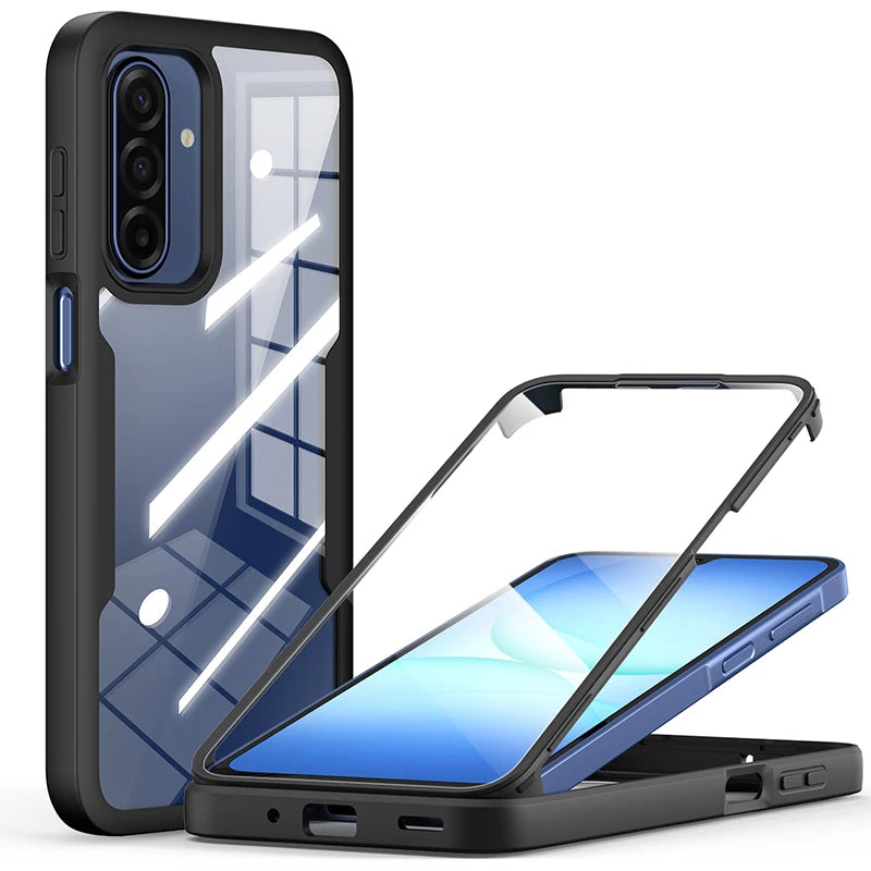 360 Full Body Built-in Screen Protector Phone Case For Samsung Galaxy A17 A16 A15 A14 A13 A12 A56 A55 A54 A53 A36 A35 5G Cover