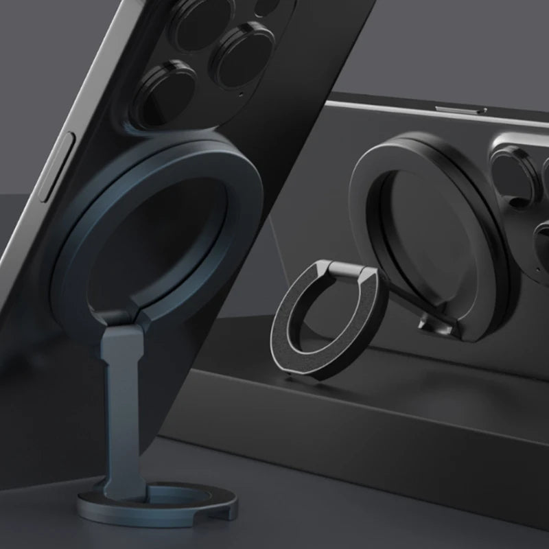 2026 New Mobile Phone Finger Ring Holder for Magsafe Strong Magnet Double-sided Magnetic Stand for iPhone 17 16 15 14 13 Samsung