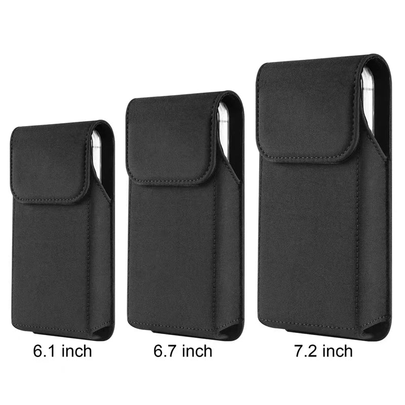 For Samsung S25 S24 S23 S22 S21Plus S24 Ultra S24 FE Smart phone Case Belt Clip Holster Nylon Cloth Bag Flip Cover Phone Pouch