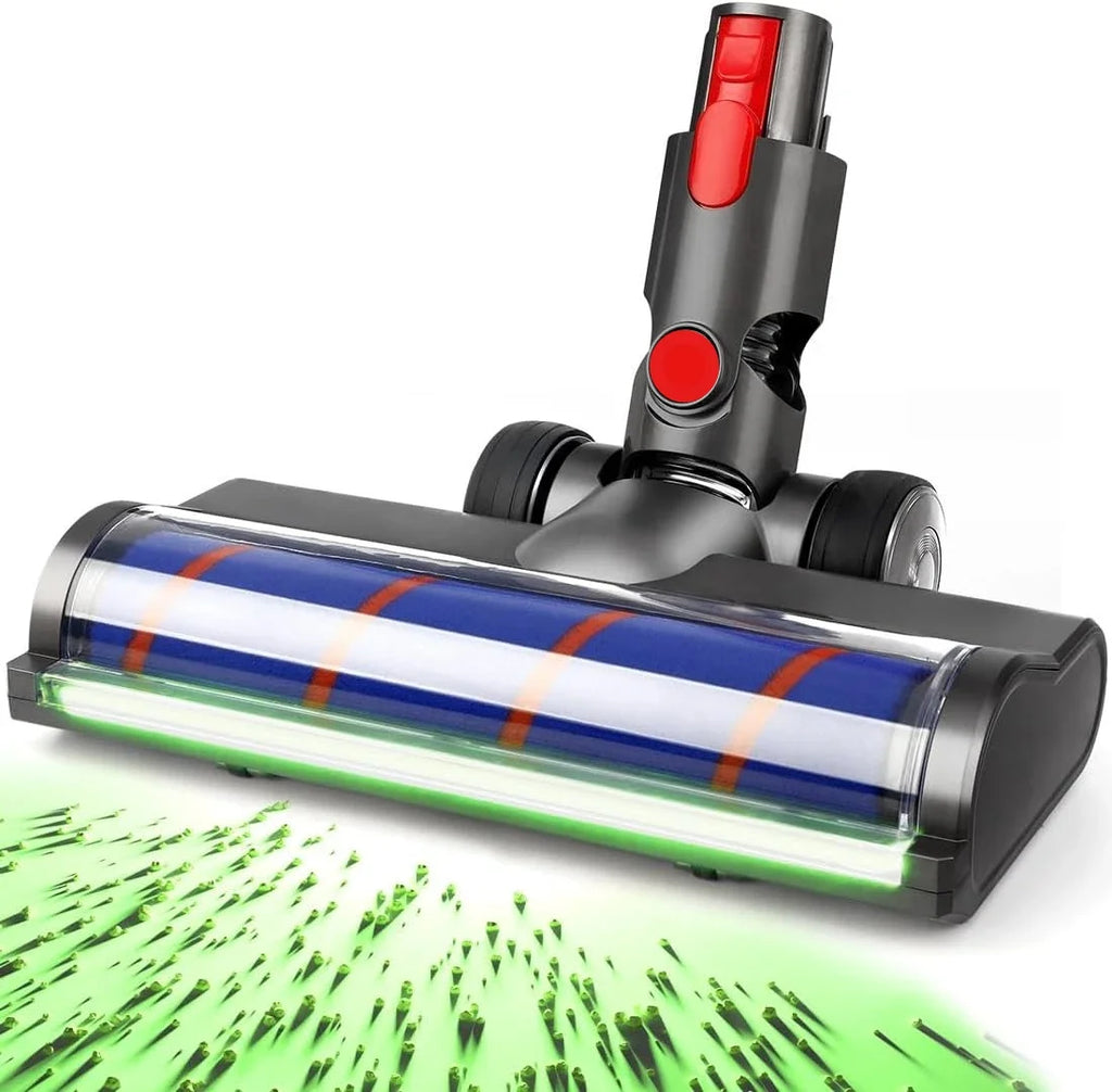 For Dyson V7 V8 V10 V11 V15, LED Dust Detection Vacuum Head Fluffy Attachment for Hard Floors, Compatible Replacement Parts
