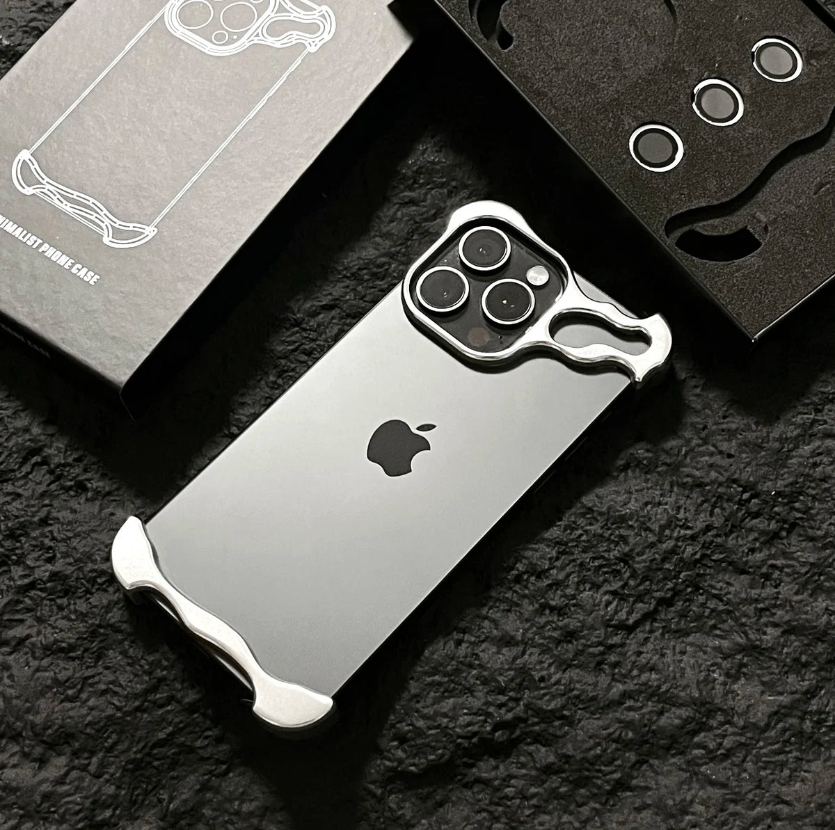 lrregular Metal Bumper Phone Case IPhone 13 14 15 16 17 Pro Max Plus 17 Air Lens Film Protection Bare Aluminum Shockproof Cover