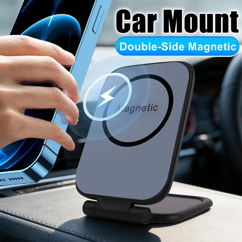 2026 Magnetic Phone Holder for MagSafe Car Mount with Dual Side Strong Magnets Ultrathin Adjustable Cell Phone Holder Universal
