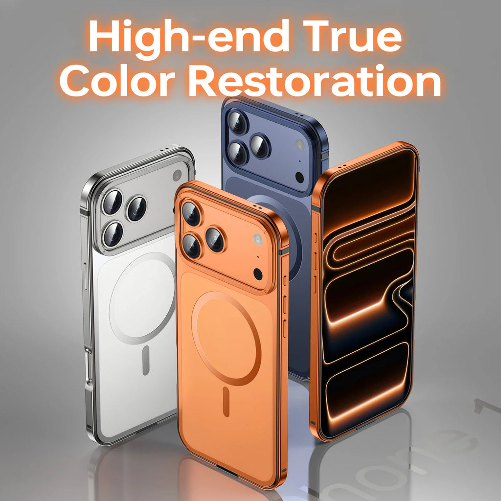 2026 NEW Original Dual Color Magnetic Backplate for IPhone 17 Pro/Pro Max Alloy Phone Case, Resistant To Yellowing and Aging