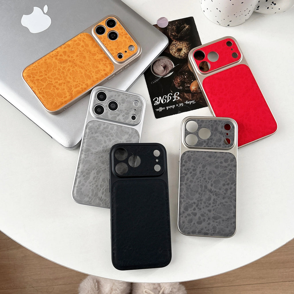 Leopard Print Leather Mobile Phone Cases For iPhone 17 16 15 14 13 Pro Max Protective Shockproof Hard Cover Shell Shields
