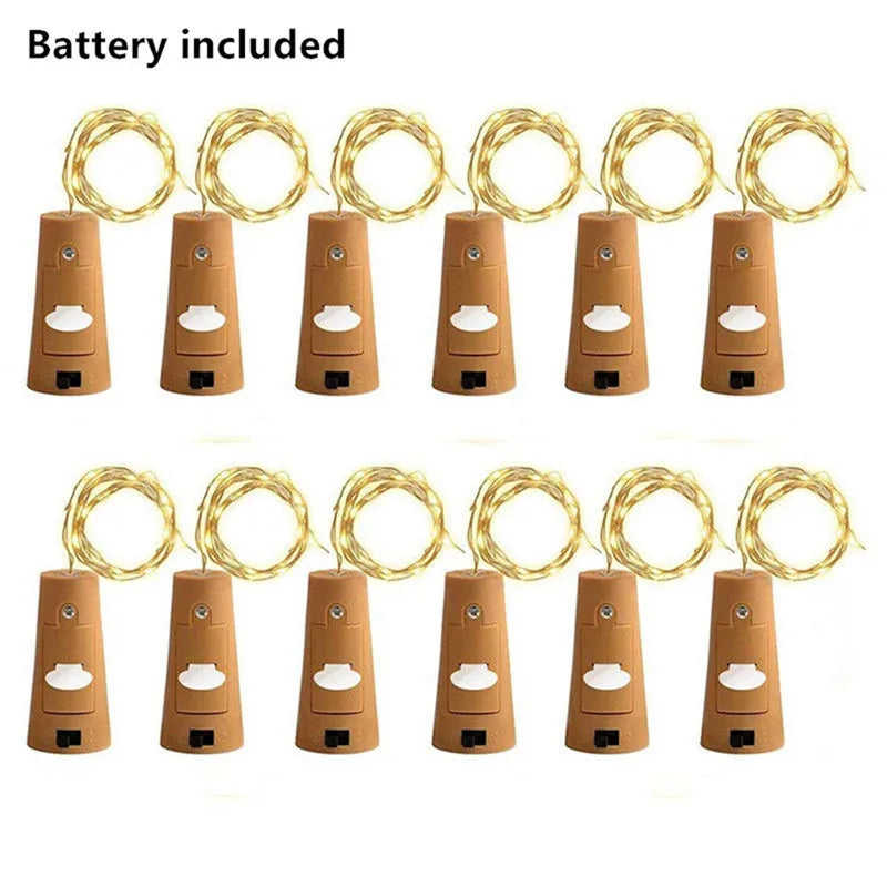 3/5/10/20pcs Battery Powered Cork Bottle Light 2m 20LED Light Bar Light Birthday Party Wine Bottle Stopper Light With Battery