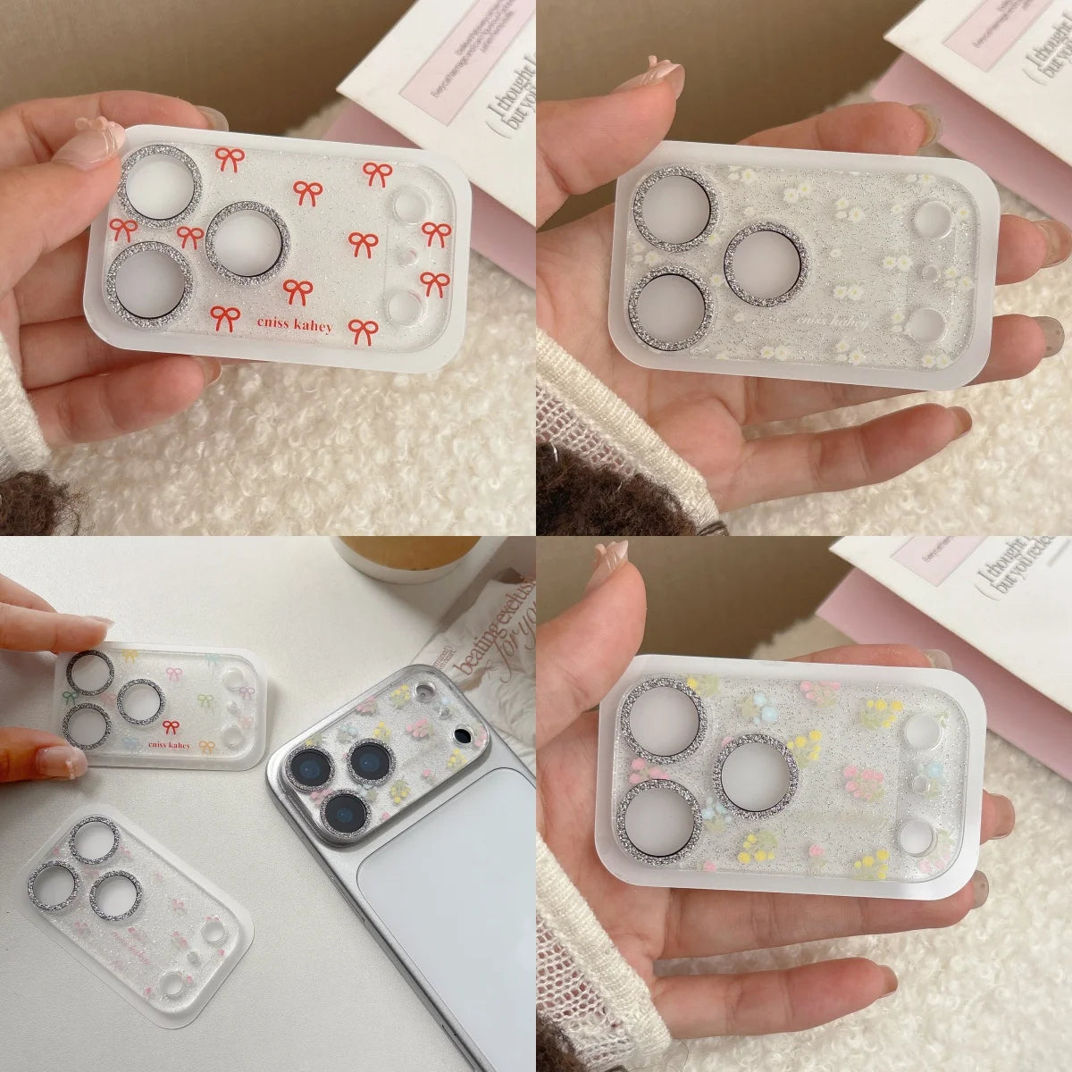 2026 Ins New Glitter Bling Camera Lens Protector For iPhone 17 Pro Max 17promax 17pro Protective Glass Lens Screen Protectors