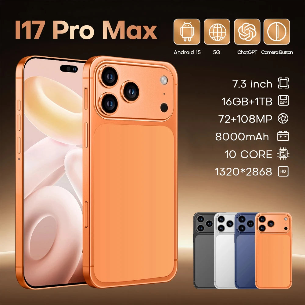 2026 NEW HOT Silicone Case For i17 Pro Max 7.3 Inch High Quality Lite Moblie Phones Case Accessories Smartphone Shockproof Cover