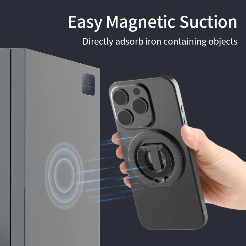 2026 New Mobile Phone Finger Ring Holder for Magsafe Strong Magnet Double-sided Magnetic Stand for iPhone 17 16 15 14 13 Samsung