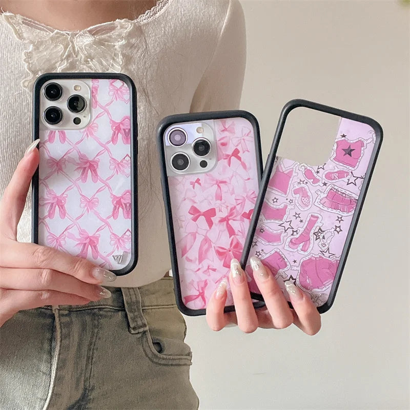 Wildflower 3D Girls Grassland rabbit Phone Case for iPhone 16 15 14 13 12 17 Pro Max Plus Air 17pro WF Pointe ballet shoes Cover