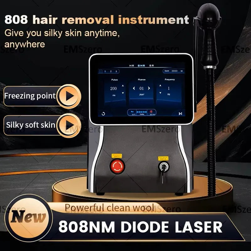 New Style 808 Diode Laser Hair Removal Commercial Depiladora Laser Appliances 3 Wavelength Painless Whole Body Hair Removal