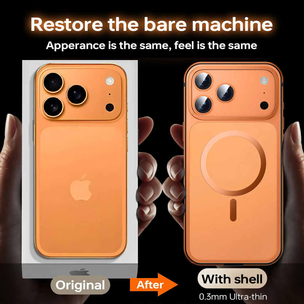 2026 NEW Original Dual Color Magnetic Backplate for IPhone 17 Pro/Pro Max Alloy Phone Case, Resistant To Yellowing and Aging