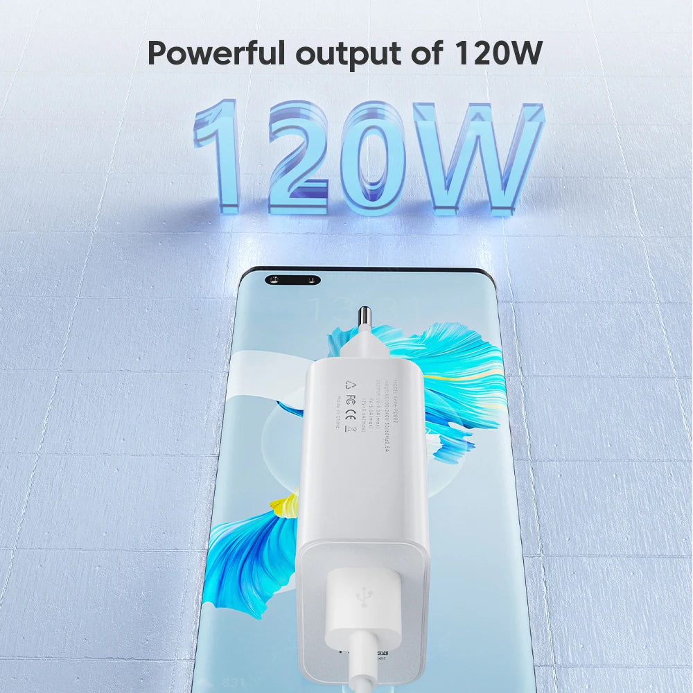 120W GaN USB Charger QC 3.0 EU/US Plug Phone Charger Adapter Type C Cable For iPhone Samsung Xiaomi Fast Charging Wall Charger