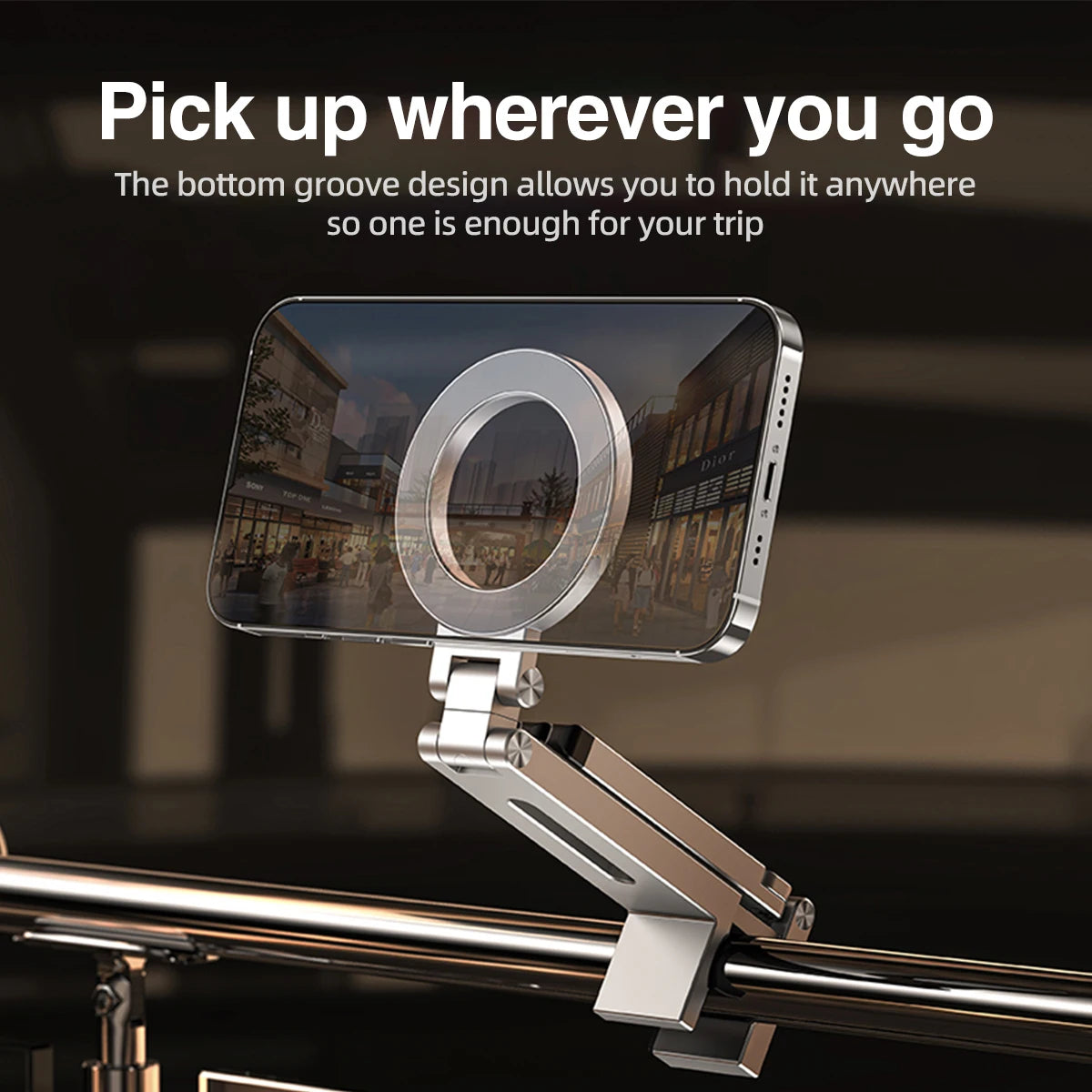 Foldable Magnetic Phone Tripod Holder 360 Rotating Portable Stand For iPhone Samsung Travel Video Shooting Desk Plane Train