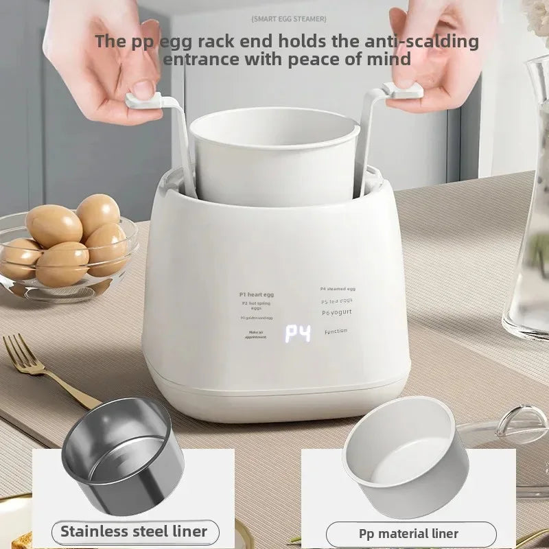 2025 Upgraded Multifunctional Egg Steamer Smart Breakfast Machine with Automatic Power Off and Portable Steamer for Home Use