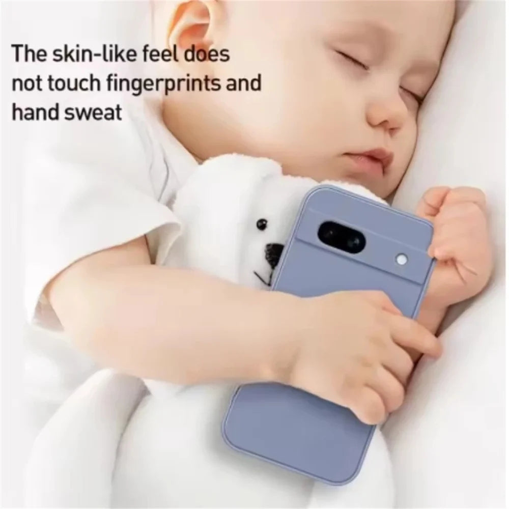 Liquid Silicone Soft Solid Color For Google Pixel 9 9A Shockproof Cases For Google Pixel 6 7 6A 7A Case Pixel 8 Pro 7A 7 Cover