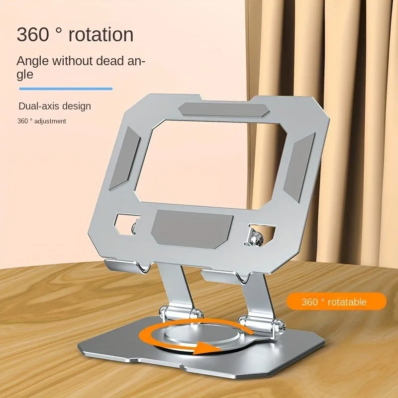 360° Rotatable Tablet Stand Adjustable Foldable Desktop Stand Holder Compatible For 4.7-12 Inch Ipad Pro/Air/Min Laptop Tablet