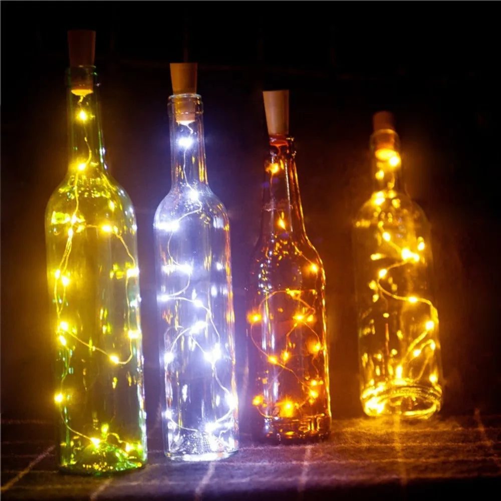 3/5/10/20pcs Battery Powered Cork Bottle Light 2m 20LED Light Bar Light Birthday Party Wine Bottle Stopper Light With Battery