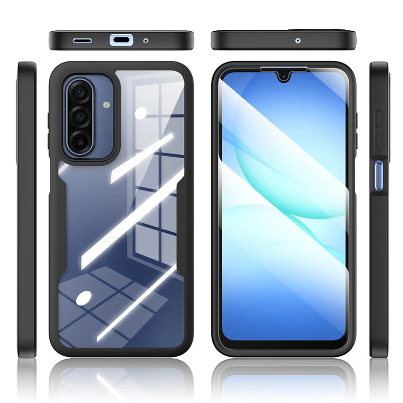 360 Full Body Built-in Screen Protector Phone Case For Samsung Galaxy A17 A16 A15 A14 A13 A12 A56 A55 A54 A53 A36 A35 5G Cover