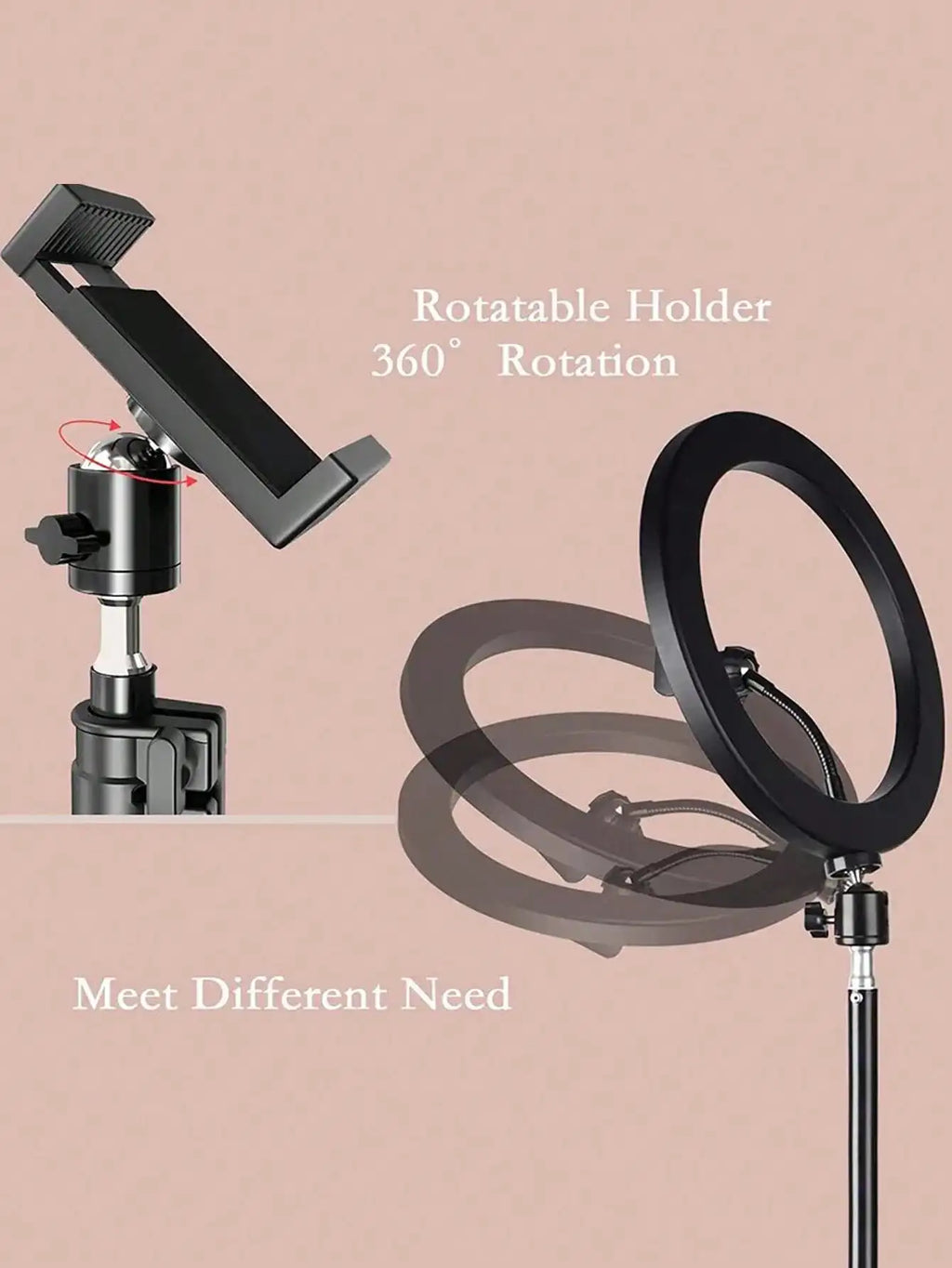 110cm Tripod Stand with 10-Inch Ring Light Live Stream Selfie Kit