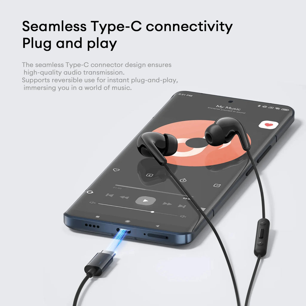 Original Xiaomi Type-C In-Ear Earphones – Wired Headset for Redmi & POCO Smartphones