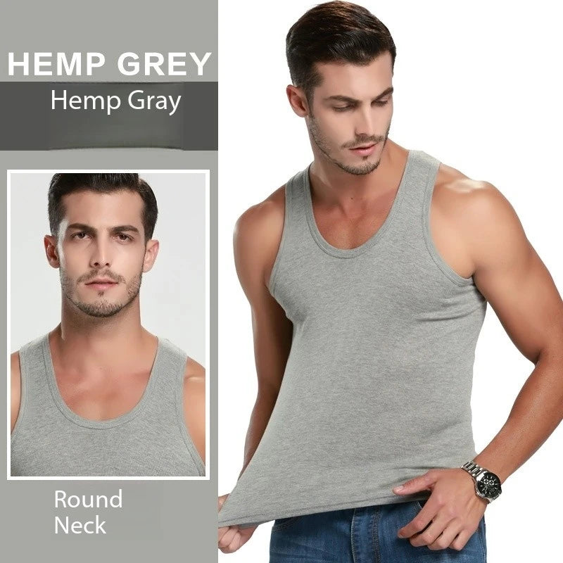 2025 New Men's Summer Lightweight Cotton Tight Vest Sports Casual Family Pajamas Outdoor Tight Top Breathable Quick Drying Vest