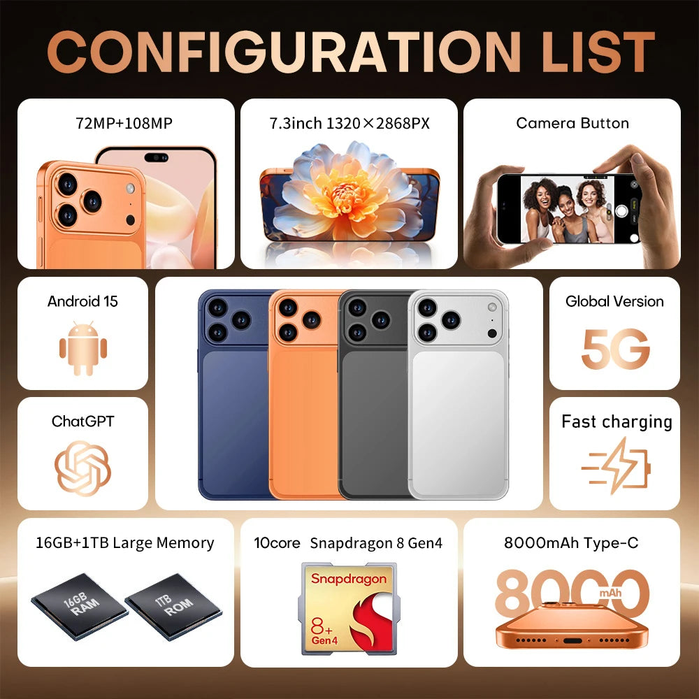2026 NEW HOT Silicone Case For i17 Pro Max 7.3 Inch High Quality Lite Moblie Phones Case Accessories Smartphone Shockproof Cover