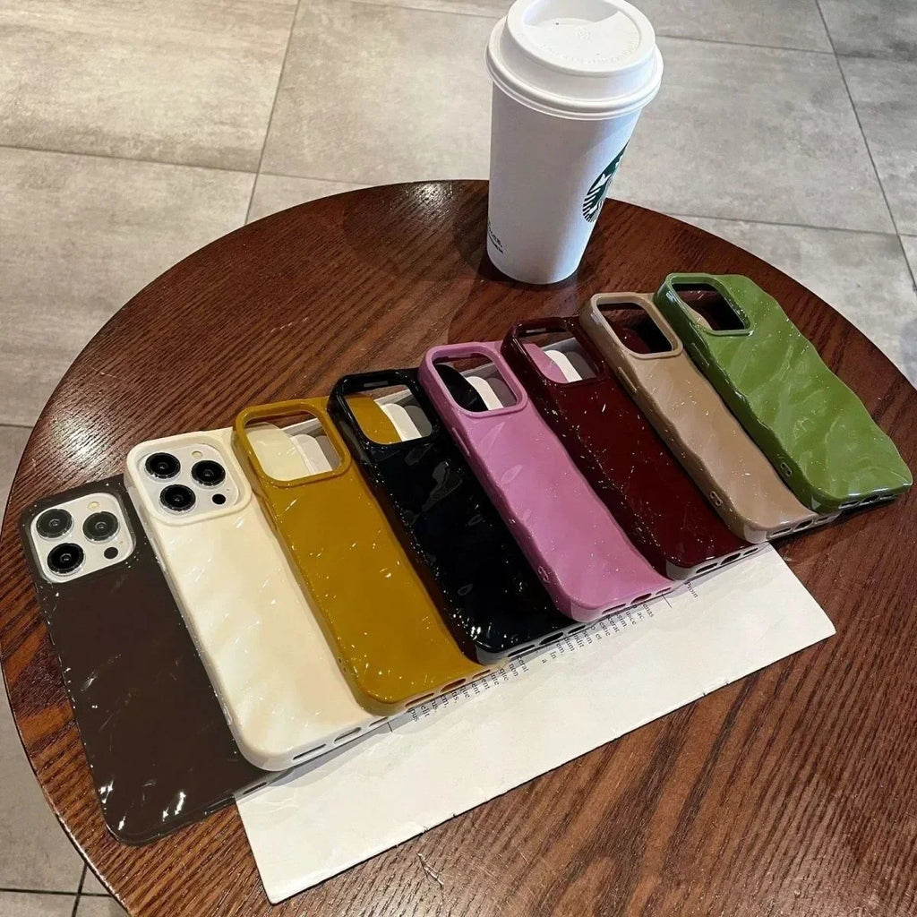 Soft Candy Wavy Pattern Phone Case For iPhone 17 16 11 12 13 14 15 Pro Max Xs Max XR 7 8 Plus 17Air Shockproof Bumper Cover