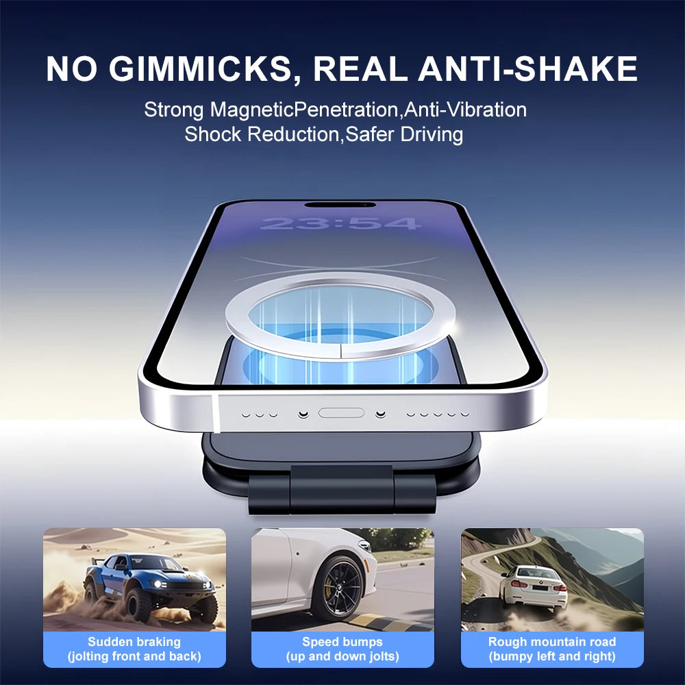 2026 New Car Magnetic For Magsafe Phone Holder Foldable Anti-shake Navigation Vehicle Mounted Mobile Stand Ultra-Thin Hands-Free