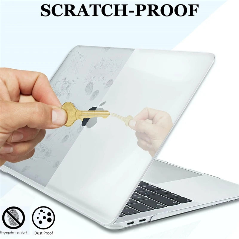 Crystal Clear Laptop Case for Macbook Air 13.6 M4 15 M3 Hard Cover for Mac Book Pro 13 M1 M2 14 M4 16 2025 Sleeve Accessories