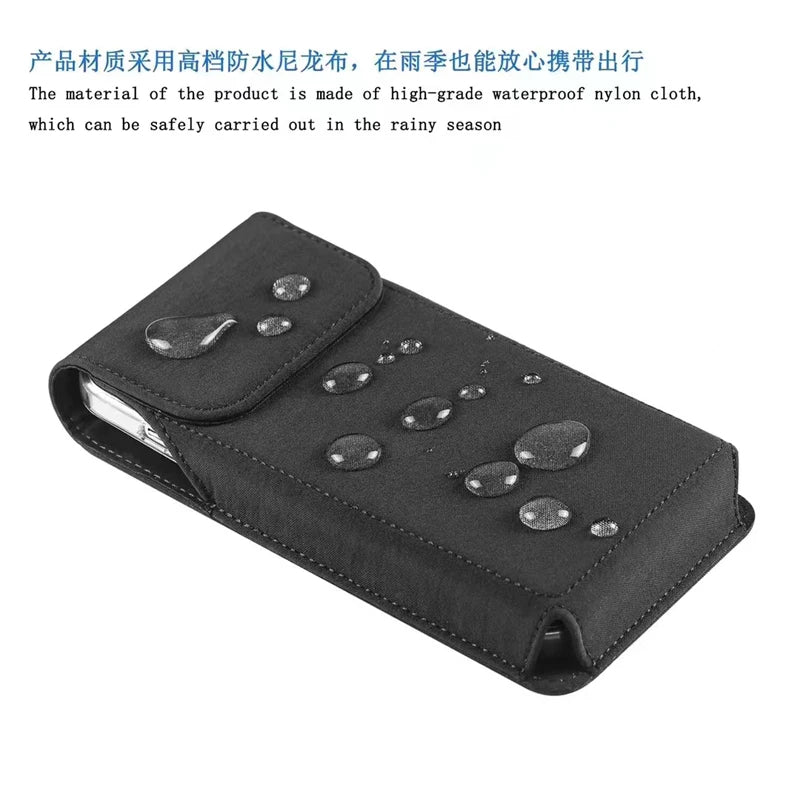 For Samsung S25 S24 S23 S22 S21Plus S24 Ultra S24 FE Smart phone Case Belt Clip Holster Nylon Cloth Bag Flip Cover Phone Pouch