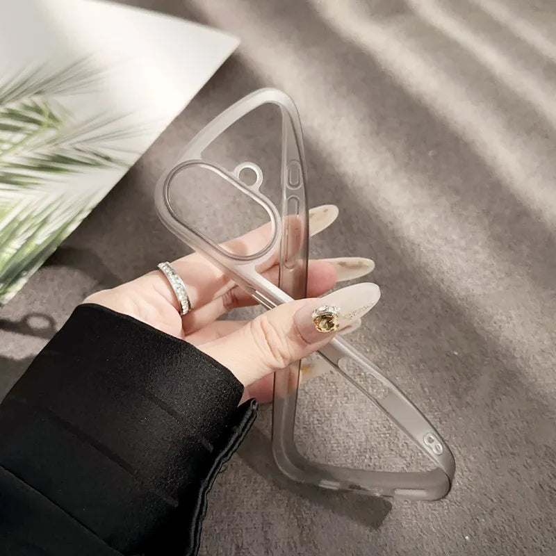 2026 New 3D Matte Soft TPU Bumper Frame Camera Lens Protection Phone Case For iPhone 17 Pro Max 16 15 14 Plus 13 12 Back Cover